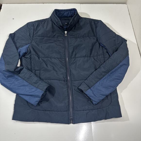 Zachary Prell Men's Blue Double Zip Casual Polyester Fill Jacket Size XL